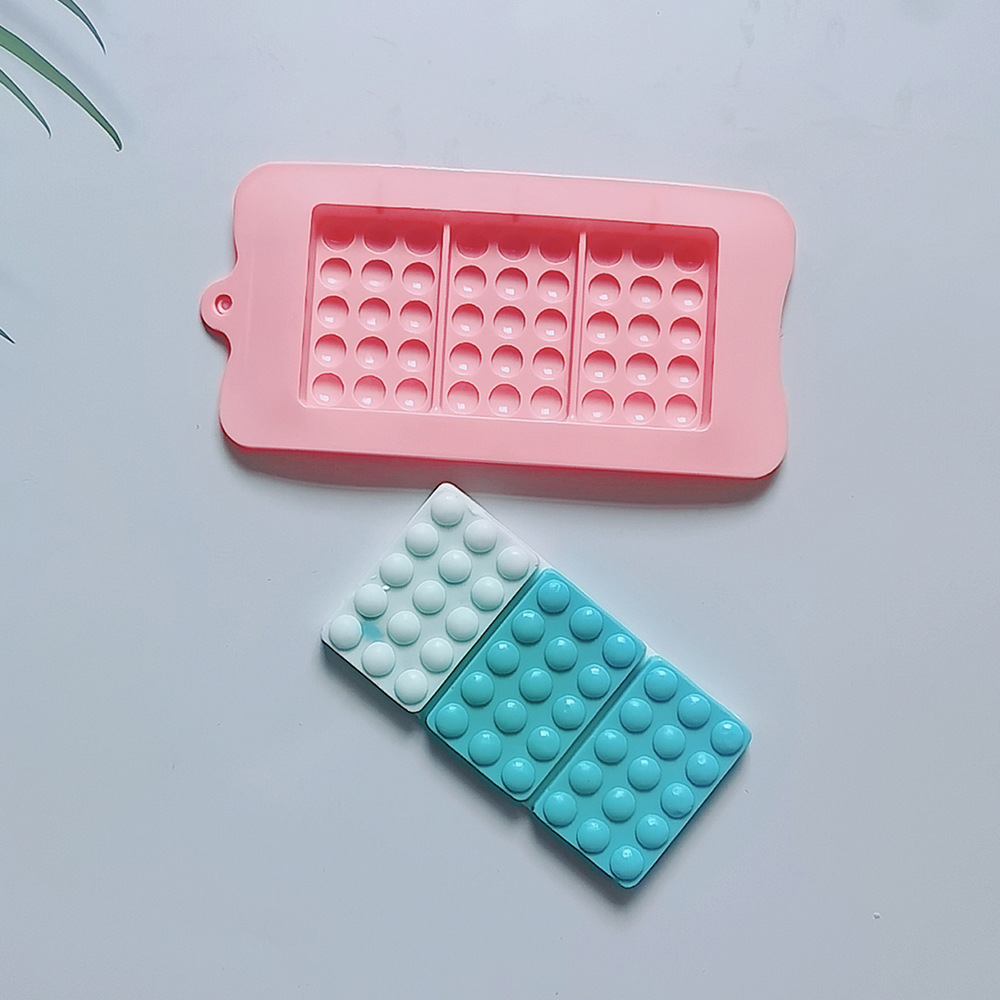 3 chocolate redondo 464 galletas molde de silicona pastel helado pudín molde de postre jabón utensilios