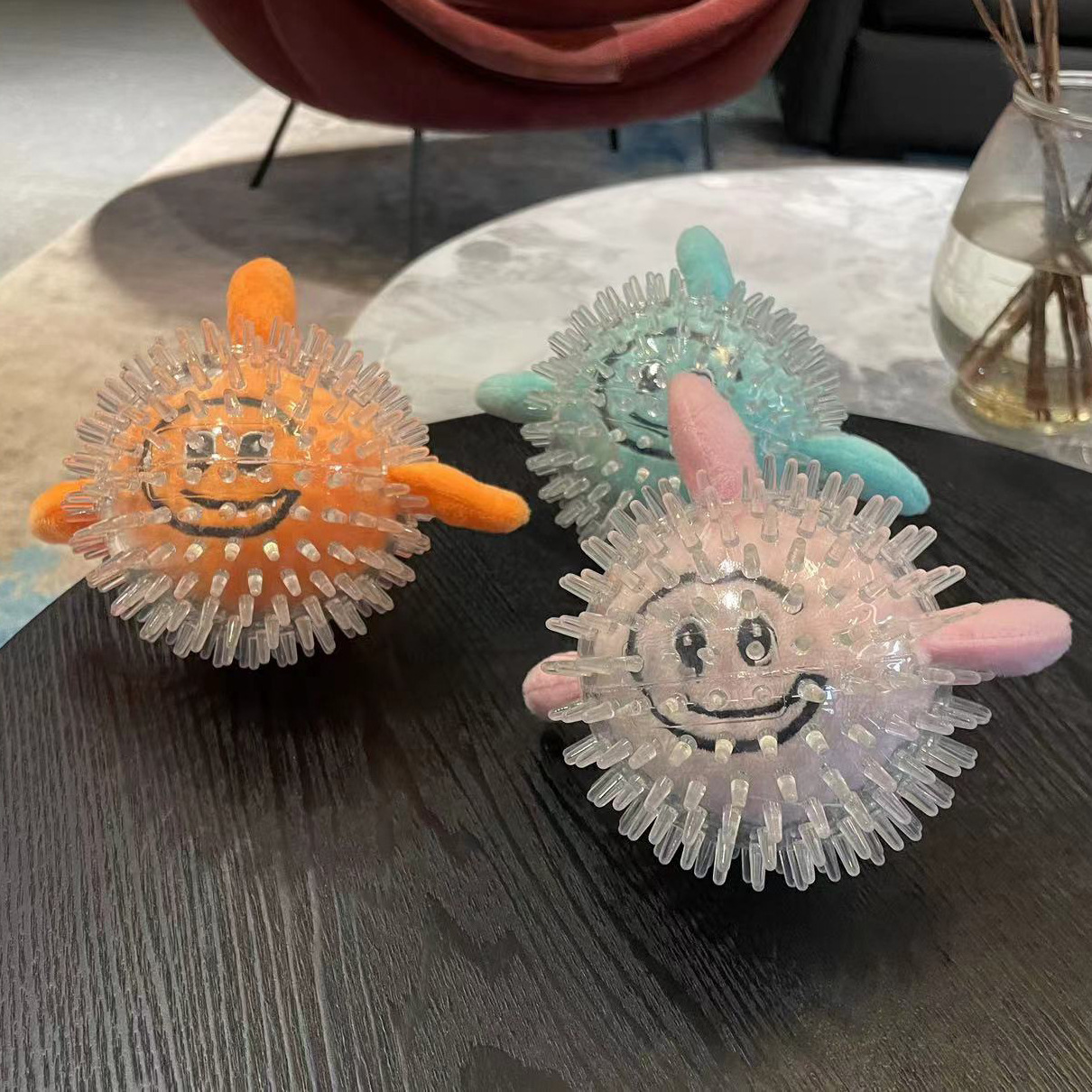 개 장난감 테니스 이빨 어금니 축구 Bizy Bear Puppy Dental 클렌징 테디 작은 강아지 애완 동물 용품 물린 공