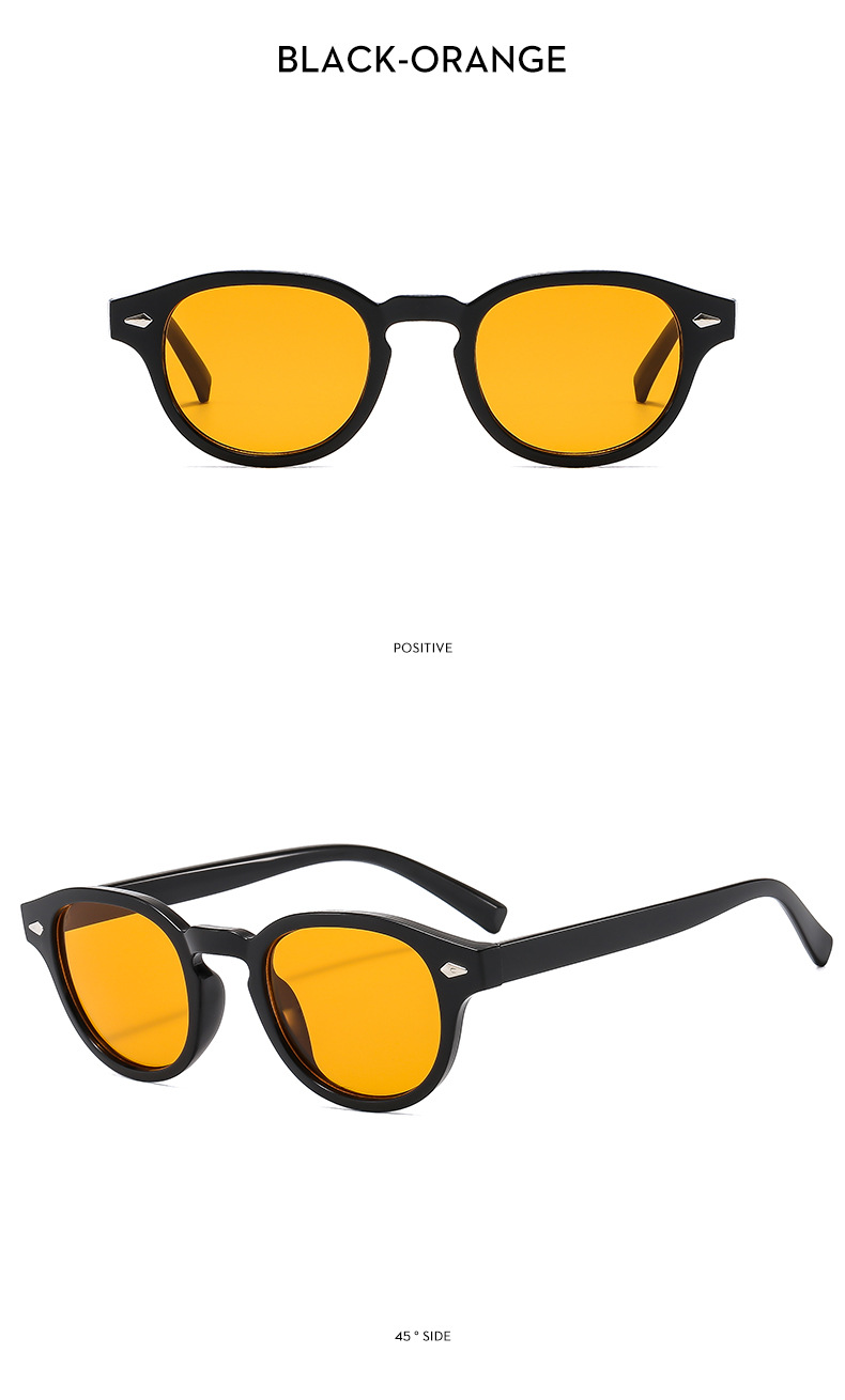 24g Weight Full Frame Glasses Structure Sunglasses Classification Ac, UV400 Protection Lens Material Round Frame Glasses Style Outdoor, Travel Occasion Solid Color Pattern Men's Gender IG Style, Streetwear Style Grey, Black Color IG Style Streetwear Solid Color Ac UV400 Protection Round Frame Full Frame Men's Sunglasses 16