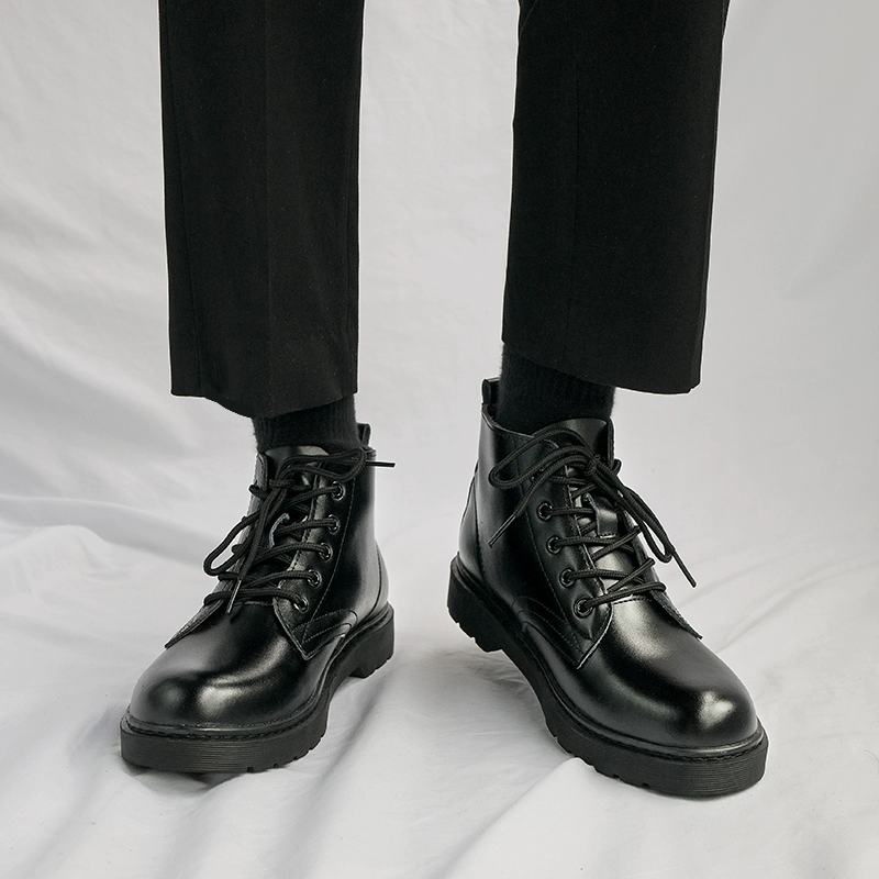 Кожаные ботинки Martin мужские высокие ботинки