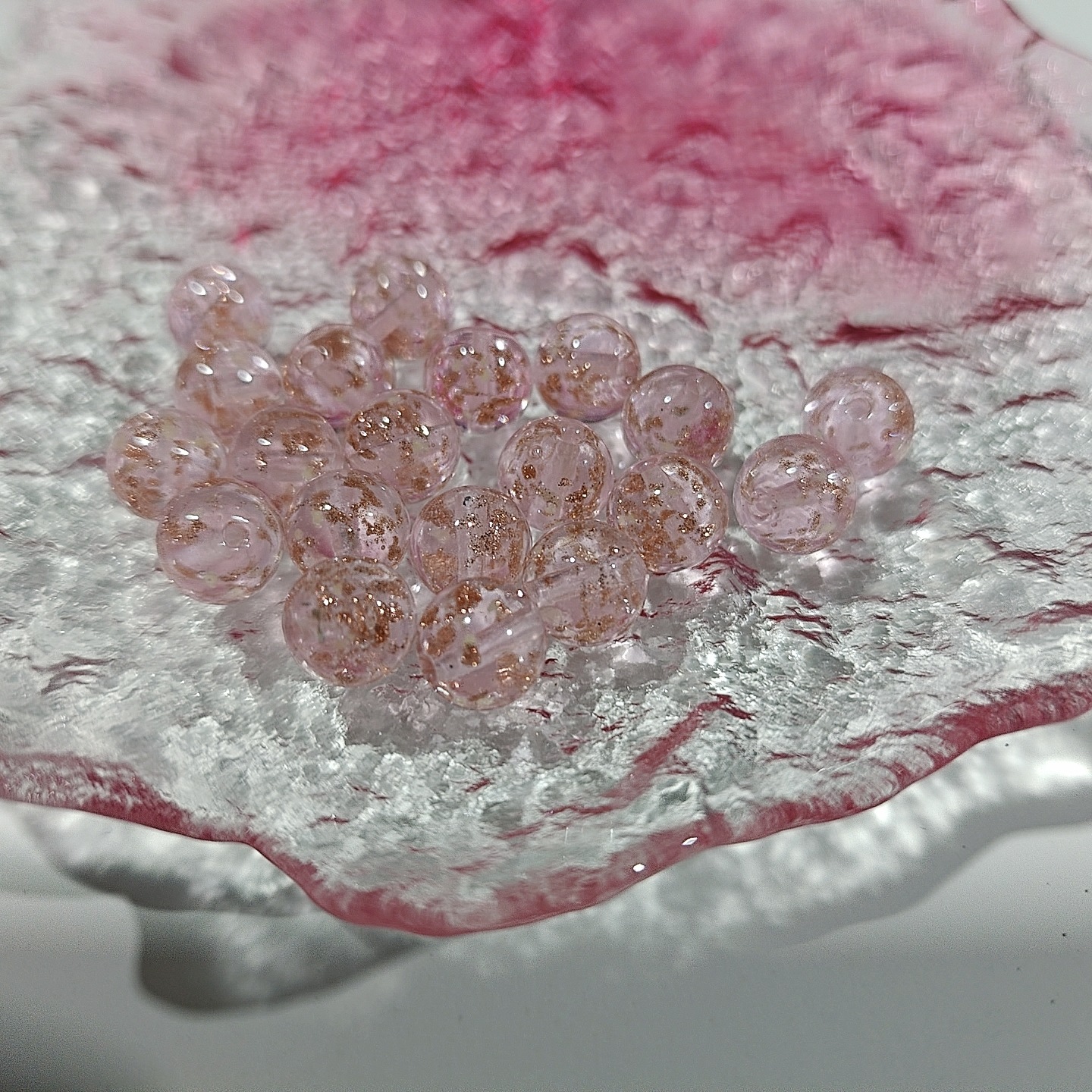 Cuentas de vidrio de arena de oro luminoso perlas sueltas cuentas redondas de cristal accesorios de la joyería de bricolaje pulsera material pulsera de cuentas