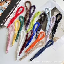 新款秋冬款毛绒创意可爱包包挂件汽车挂饰手机挂绳旋转金属头配件