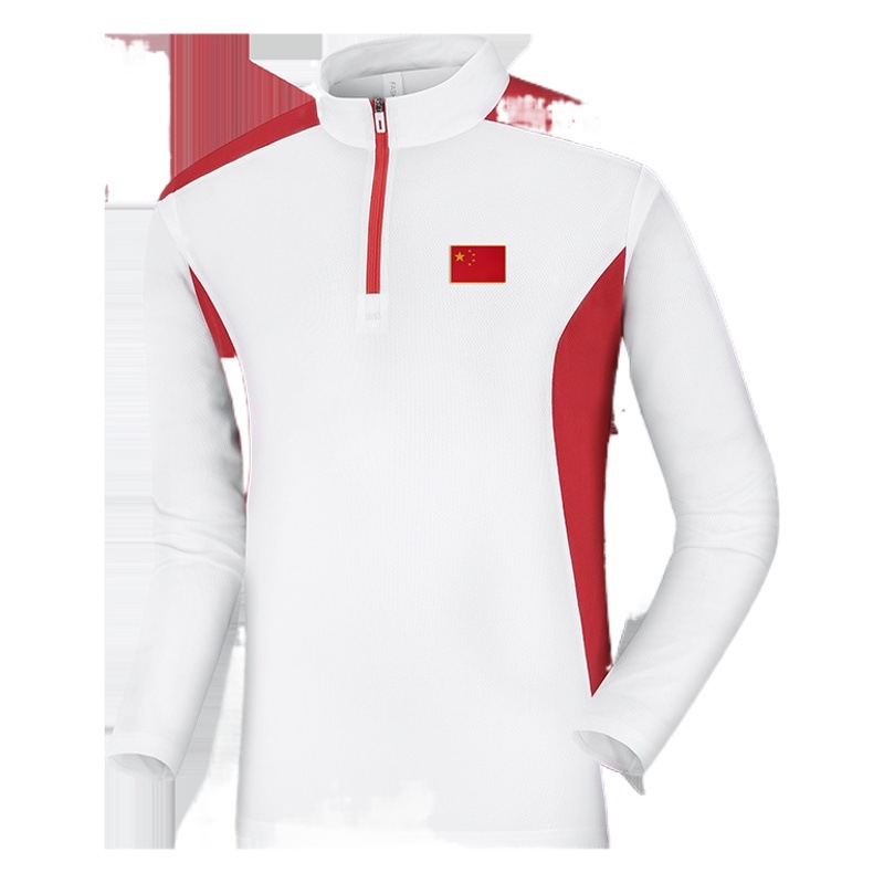 Chinese team spring and autumn school uniform for middle school students couple Sports single-layer men's and women's pullover training quick-drying sportswear