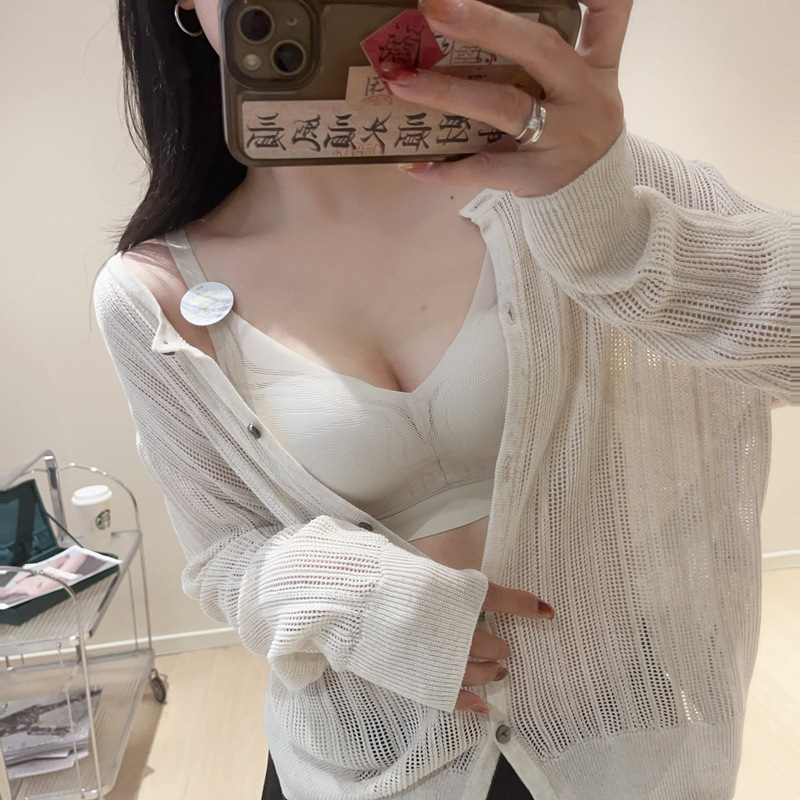 Transmisión en vivo en nombre de la explosión 20214 seda de morera súper suave sin anillo de acero, pecho pequeño, sujetador ajustable de ropa interior