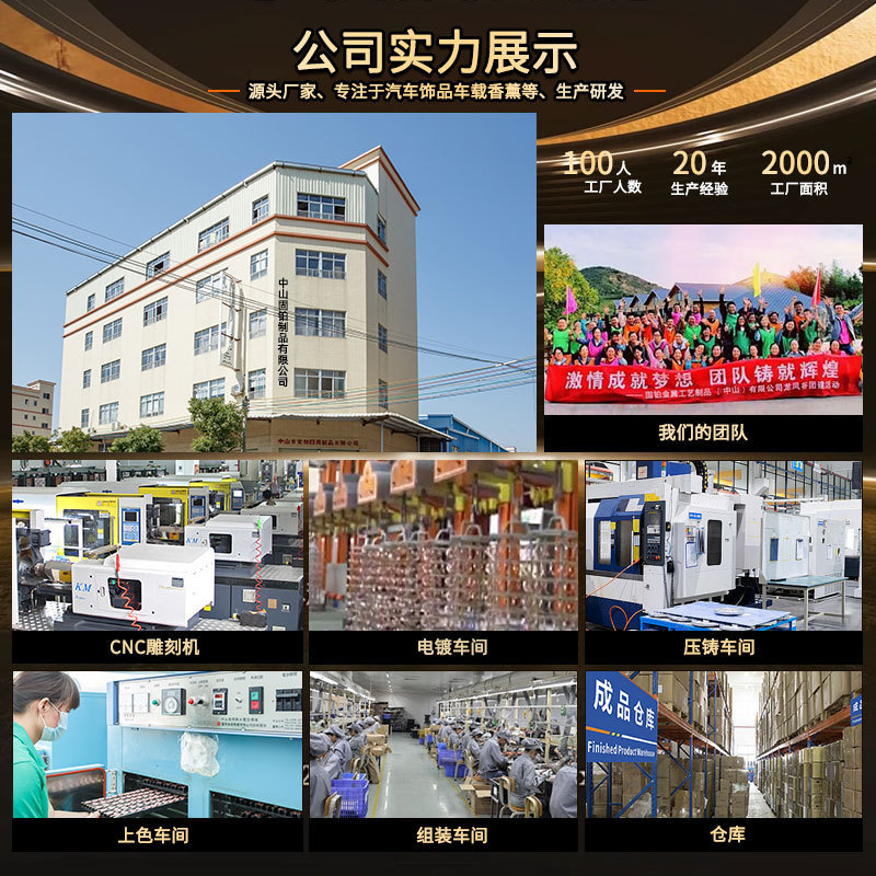 Difusor de fragancia de alta gama para coche con clip de ventilación, con logotipo personalizable, decoración magnética para eliminar olores en el coche.