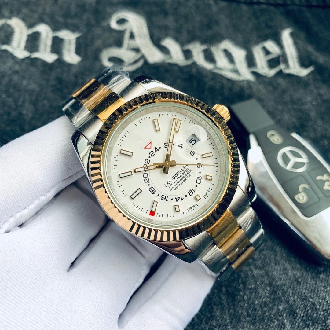 Foreign Trade Laojia Aliexpress Watch Laojia Watch Longzhong Fully Automatic Mechanical Watch Steel Strap Men's Luminous Watch