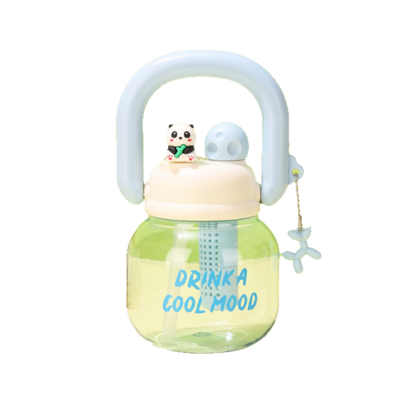 Verano nuevo tipo de taza de agua de alta capacidad doble taza de paja de mujer taza de plástico anti-caída taza portátil
