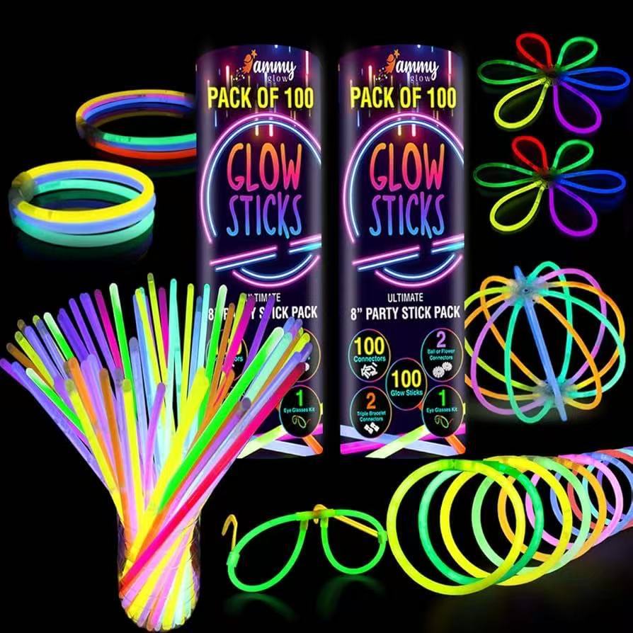 Barras luminosas desechables al por mayor para conciertos, pulseras luminosas, juguetes con barras luminosas, 100 piezas de barras fluorescentes con personalización de etiquetas. image 20