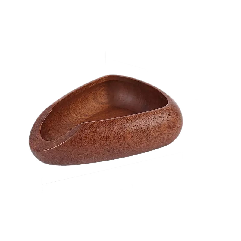 Plato de granos de café de madera sólida, bandeja de pesado y empaquetado, accesorios de café de fabricación manual, bandeja de polvo de madera creativa, molino de granos doméstico