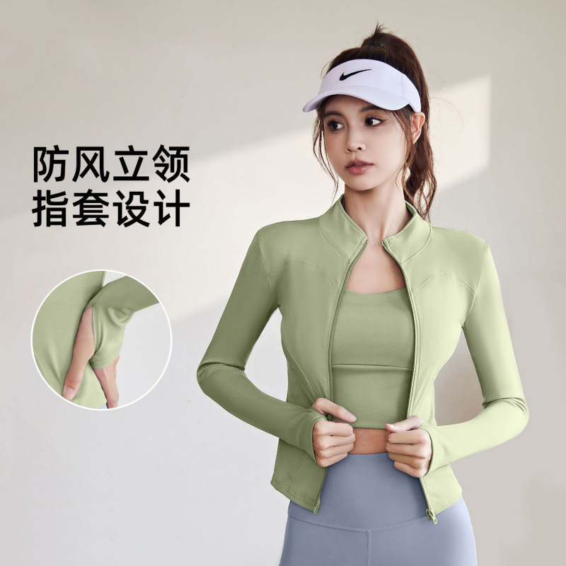 Morning Running Quick-Drying Long-Sleeved Aerobic Hiking Sportswear for Women Spring Running Outdoor Fitness Wear Sun Protection Thin Jacket