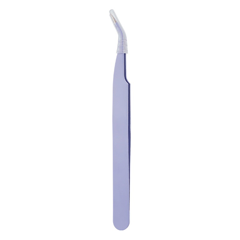 BQI False Eyelash Tweezers Glue Clip Round Head Grafting Special Stainless Steel Gold Feather Clip Novice Tool