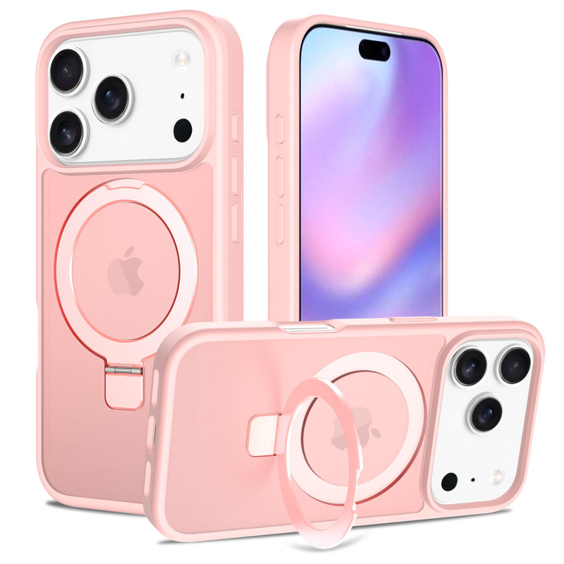 适用iPhone17Promax支架手机壳苹果16磁吸保护套 防摔15磨砂case|undefined