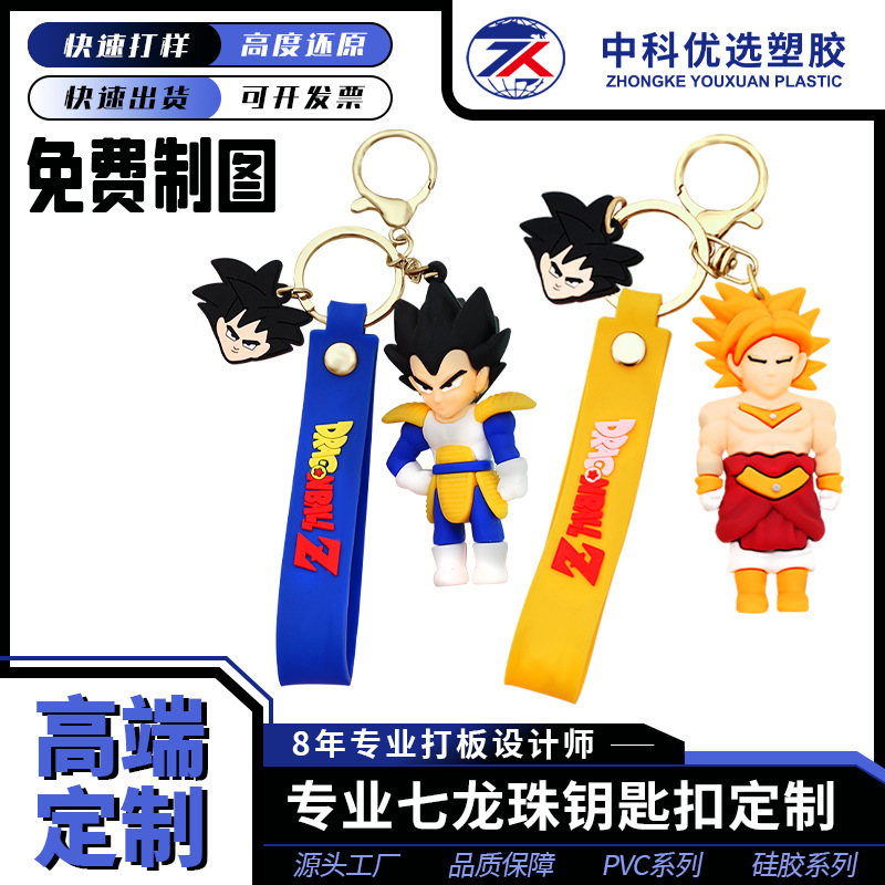 3D Cartoon Doll Keychain Pendant Custom Pvc Resin Anime Keychain Gift DIY Factory