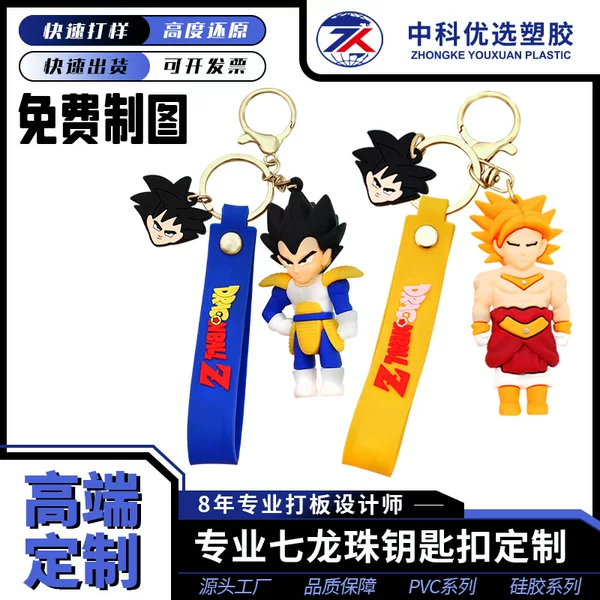 3D Cartoon Doll Keychain Pendant Custom Pvc Resin Anime Keychain Gift DIY Factory