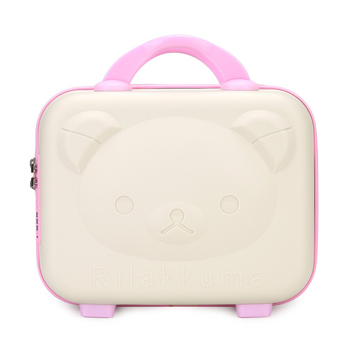 14-inch teddy bear suitcase mini makeup box cartoon cute hand-held luggage children's lockable box promotional gift wholesale