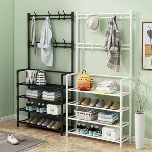 Multi-Layer Boots Bedroom Floor-Standing Integrated Simple Coat Rack Shoe Rack Reinforced Multi-Functional Shoe Cabinet Household Thickened Tube