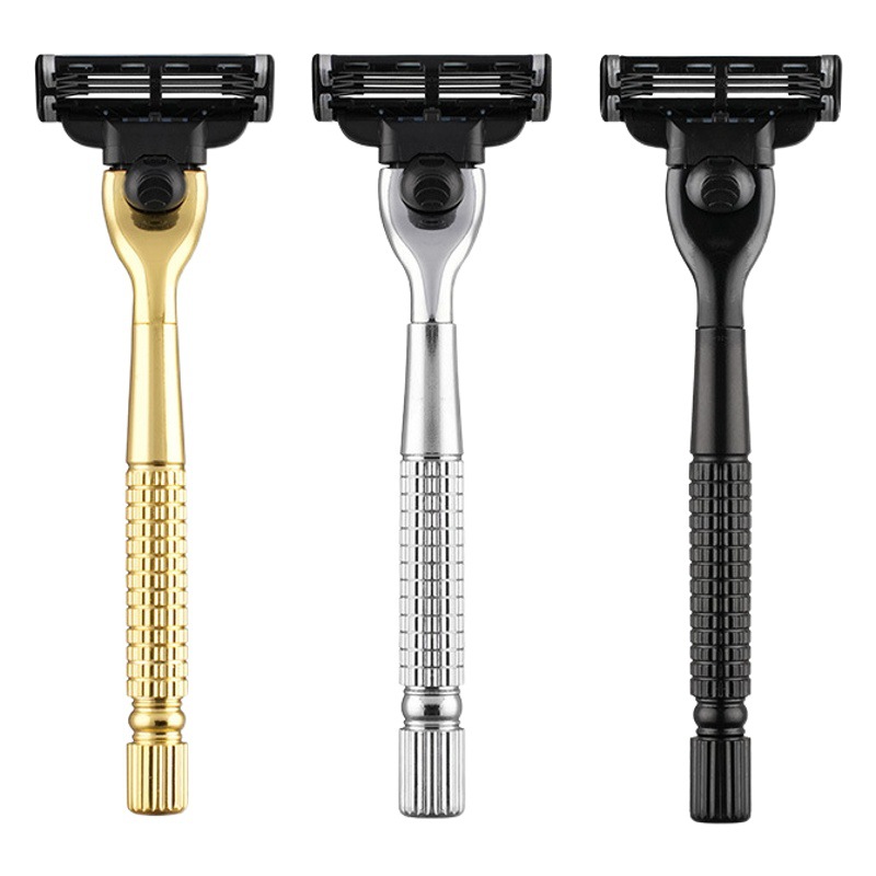 Factory supply manual razor holder iron chrome-plated razor holder replaceable tool holder supply wholesale