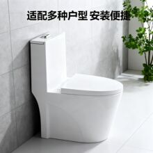 现代简约连体马桶单孔超炫冲水 直冲/虹吸 工程/家居/装修