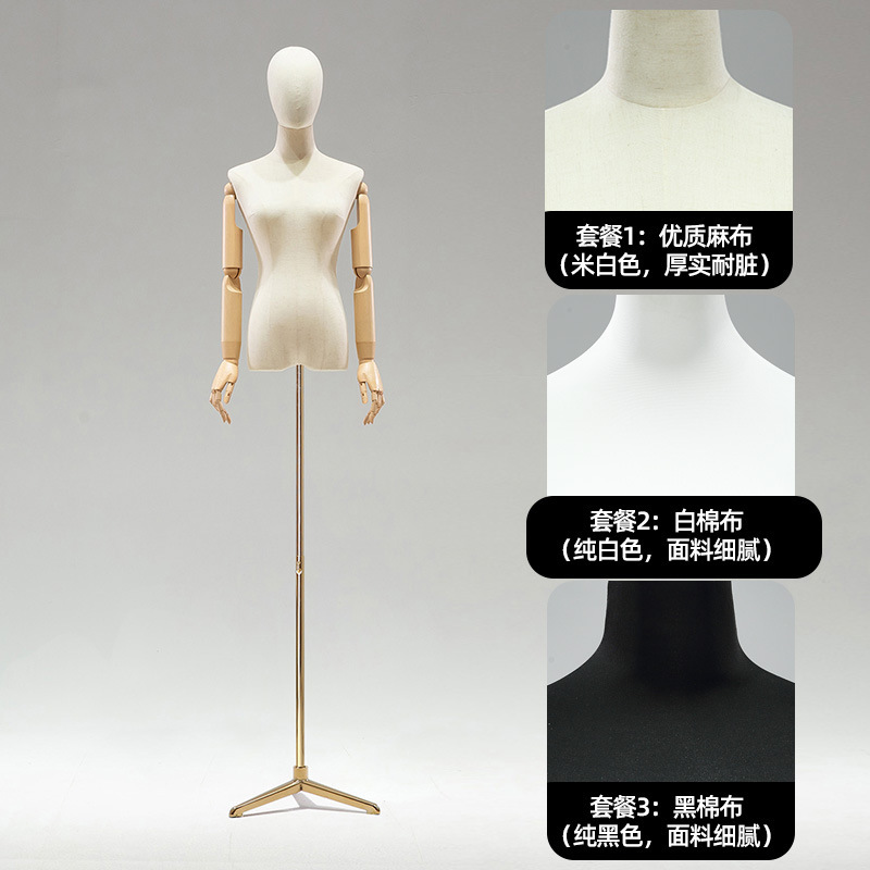 Maniquíes de medio cuerpo para tienda de ropa femenina, perchas para maniquíes, modelos de cuerpo humano artificiales, lencería, vestido de novia, soporte de exhibición para escaparate
