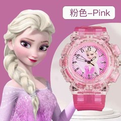 艾莎公主儿童手表电子发光卡通幼儿园38岁女童冰雪奇缘女孩玩具