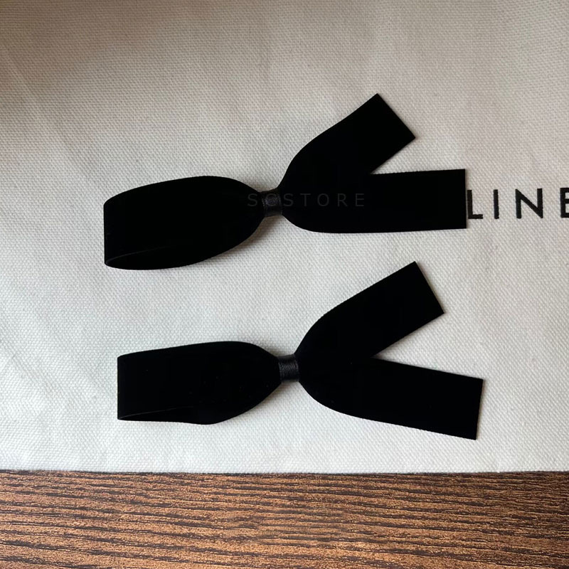 Korejský styl dívky francouzská sponka do vlasů černá mašle ofina klip malá stuha sametová sponka do vlasů vysoce kvalitní vlasové doplňky čelenka_voghion.com