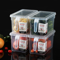 嚴選冰箱保鮮收納盒長方形有蓋手柄收納盒廚房整理保鮮儲物盒廠家