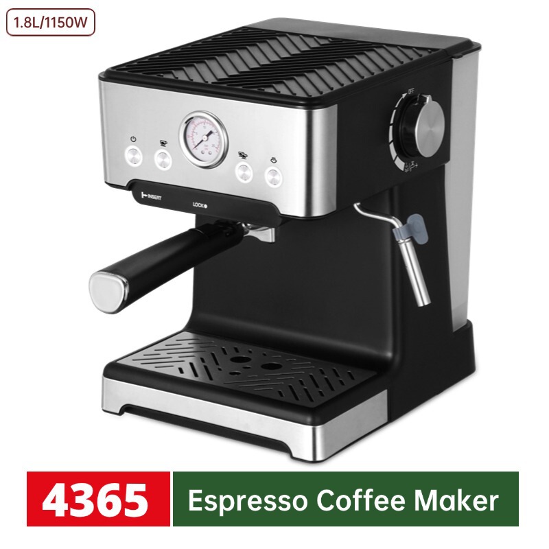 High-Quality 15/20 Espresso Machine for Home Use, Stainless Steel Italian Cappuccino Coffee Machine
