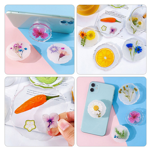 DIY large and small coaster collection glue mold air bag mobile phone holder base multi-purpose coaster silicone mold