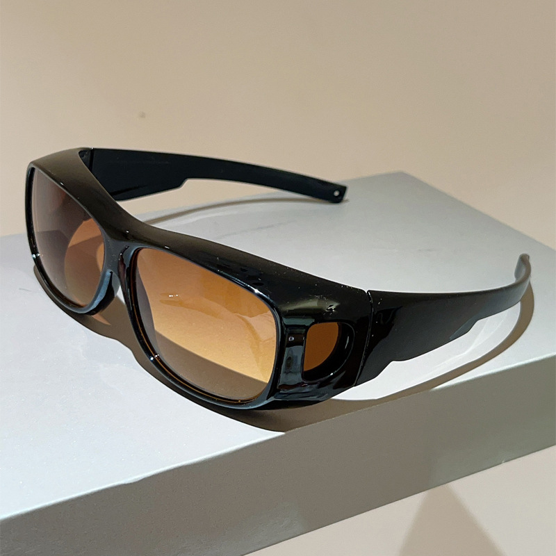Sportbrille mit großem Rahmen, Laserschutz, wind- und sanddicht, Fahrradbrille, neue schwarze Sonnenbrille für Herren_voghion.com