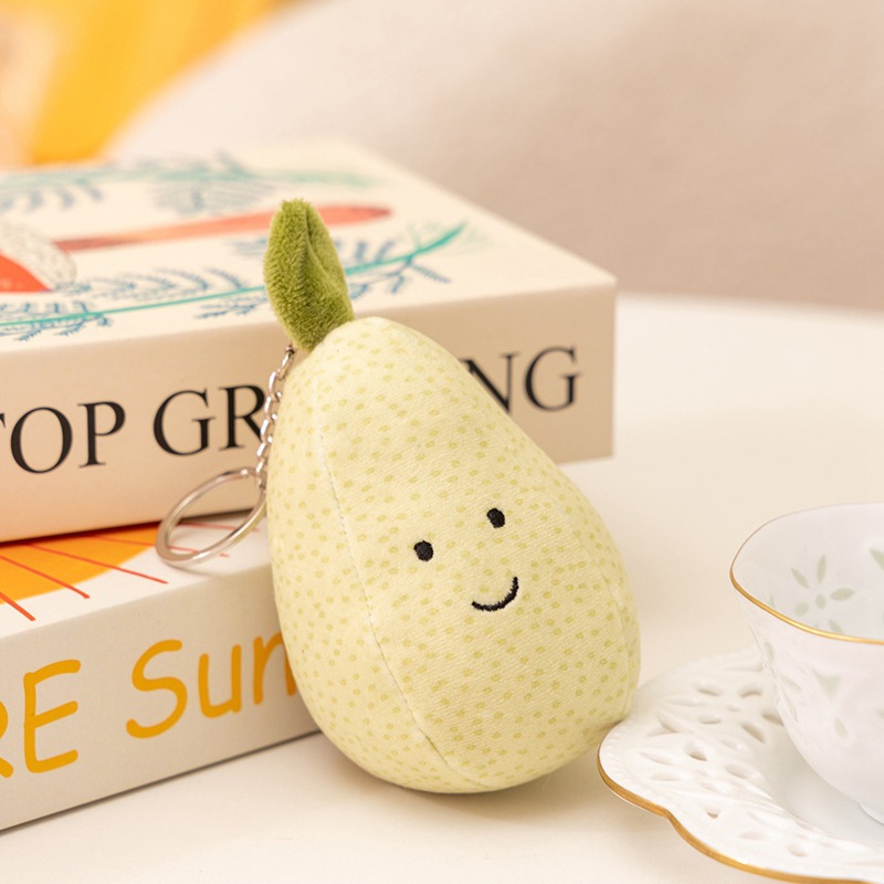 Fruitas interesantes melocotones bananas granada fruta de fuego juguetes de peluche bolsas de muñecas colgantes cereza muñeca agarrar muñeca máquina