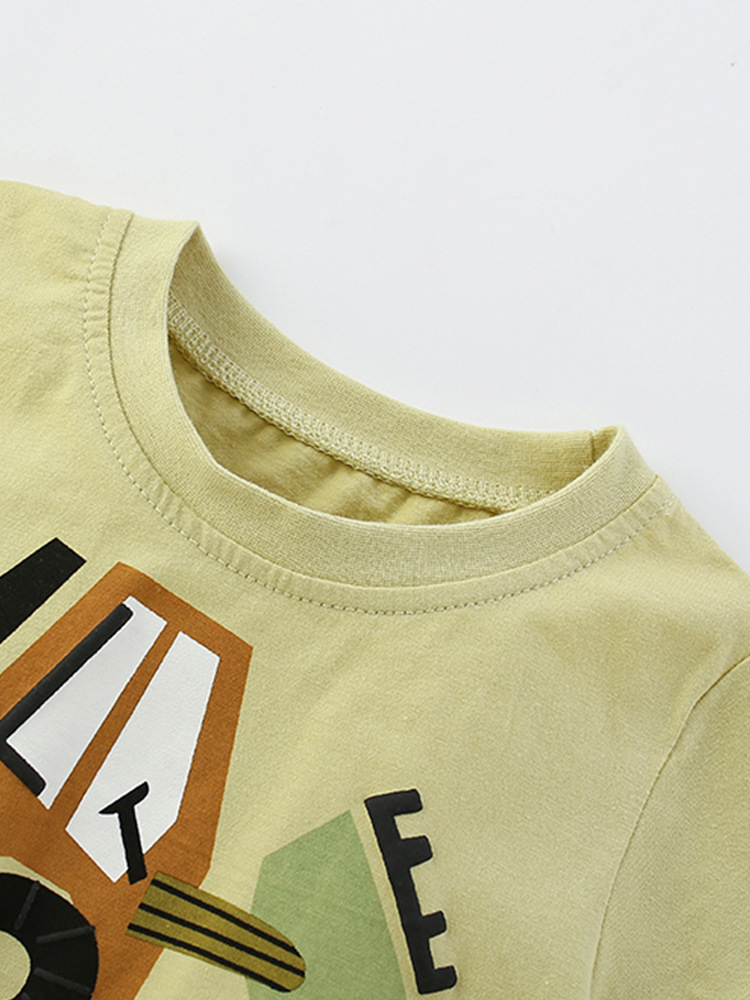 Traje de verano de dos piezas para niños malwee transfronterizo nueva camiseta de manga corta con cuello redondo traje casual para niños europeos y americanos