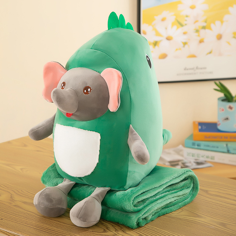 Oficina de dibujos animados almohada edredón de doble propósito almohada cojín del coche multi-funcional manta siesta Comercio exterior al por mayor