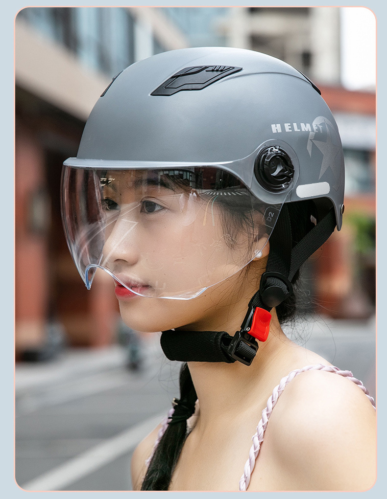 3C Certified Electric Vehicle Helmet, Motorcycle Safety Helmet, Cycling Half Helmet, Protective Commuter Helmet, Anti-Uv