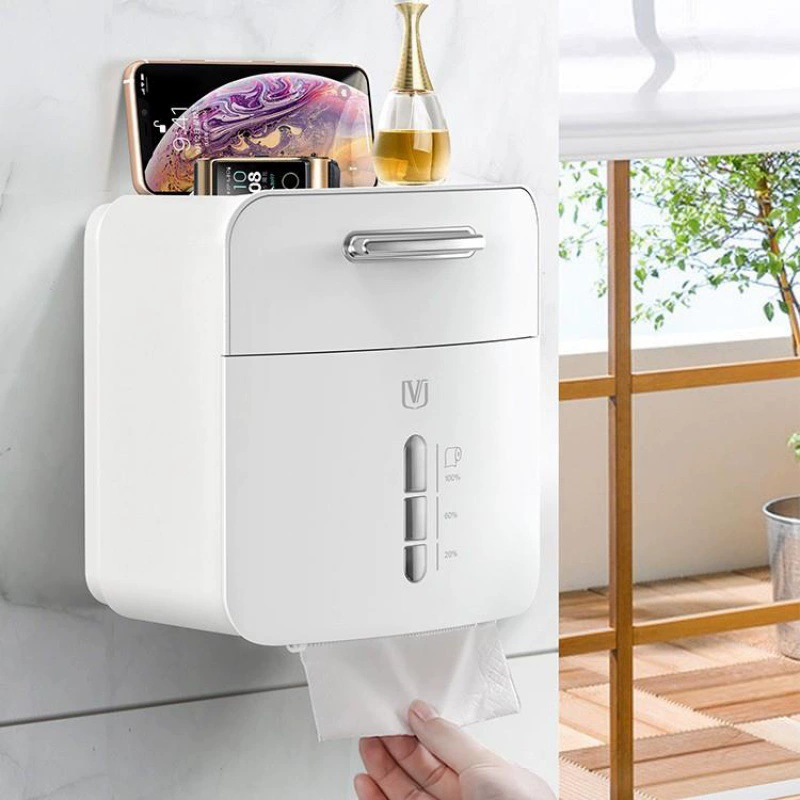 Коробка для салфеток для ванной комнаты, стеллаж для хранения туалетной бумаги, настенный туалетный рулон для ванной комнаты, водонепроницаемый рулон туалетной бумаги, коробка для рулона бумаги