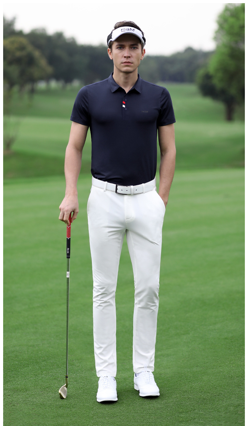 Áo thun golf nam ngắn tay vải polyester co giãn nhanh khô — Thanh lý-dải màu đen, Áo tay ngắn màu cam thông quan, Thanh lý-màu xanh kim cương in tay ngắn, YF441-màu đỏ chi tiết 6