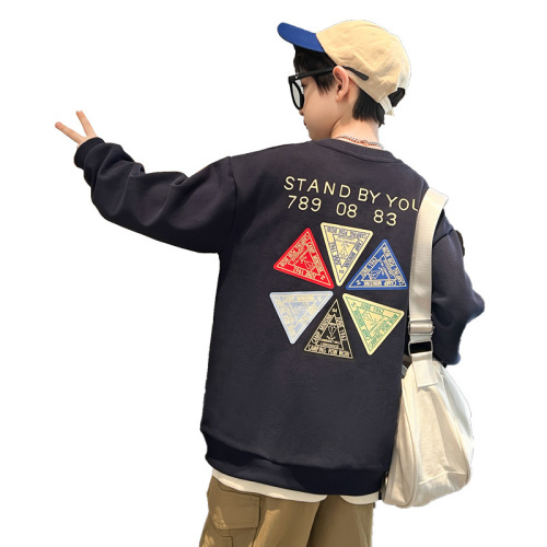 春秋洋气儿童印花卫衣中大潮童宽松休闲单件长袖T恤套头上衣