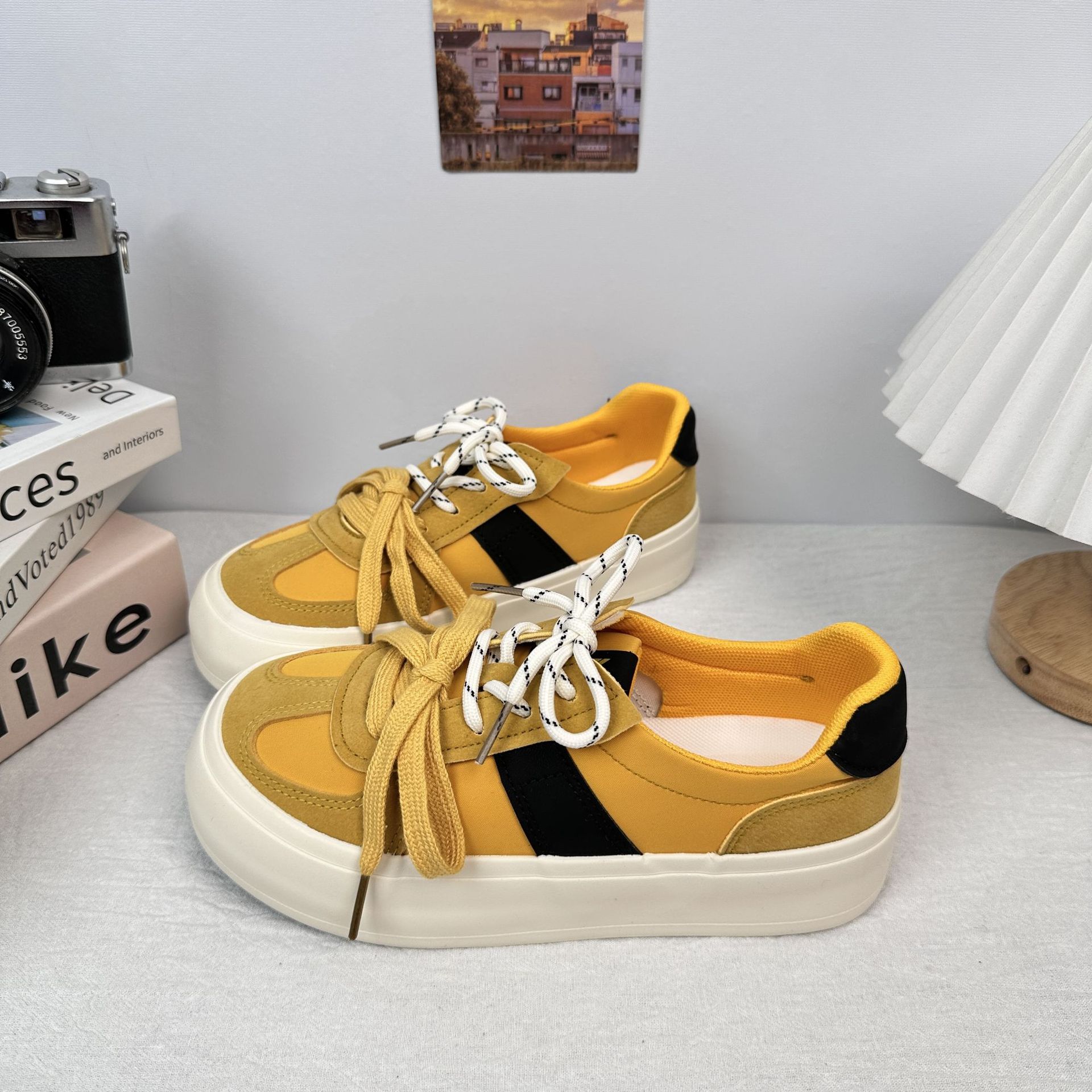 6651 Zapatos casuales de plataforma cómodos de moda de todo fósforo 2025 primavera nuevos zapatos de entrenamiento alemanes simples y transpirables zapatos de mujer image 5