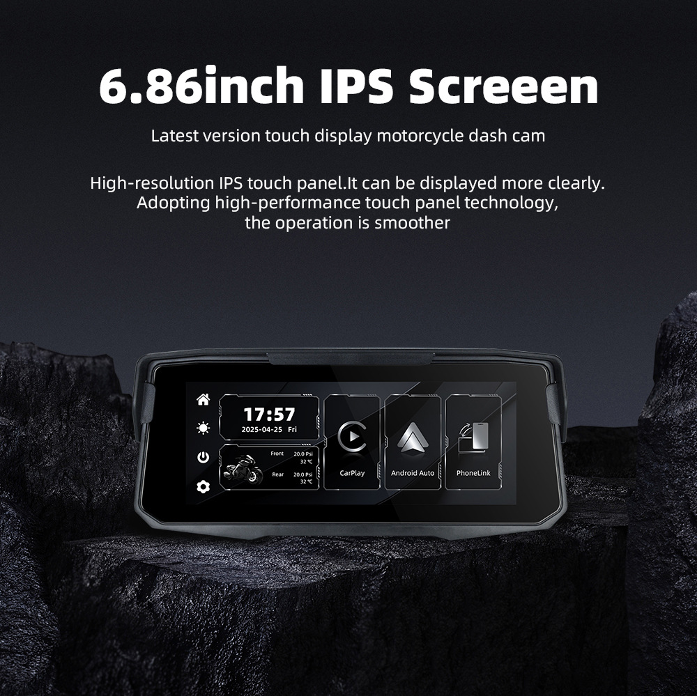 New Products 6.86inch Motorcycle Carplay Portable Navigation Can Support Quick Release Bracket