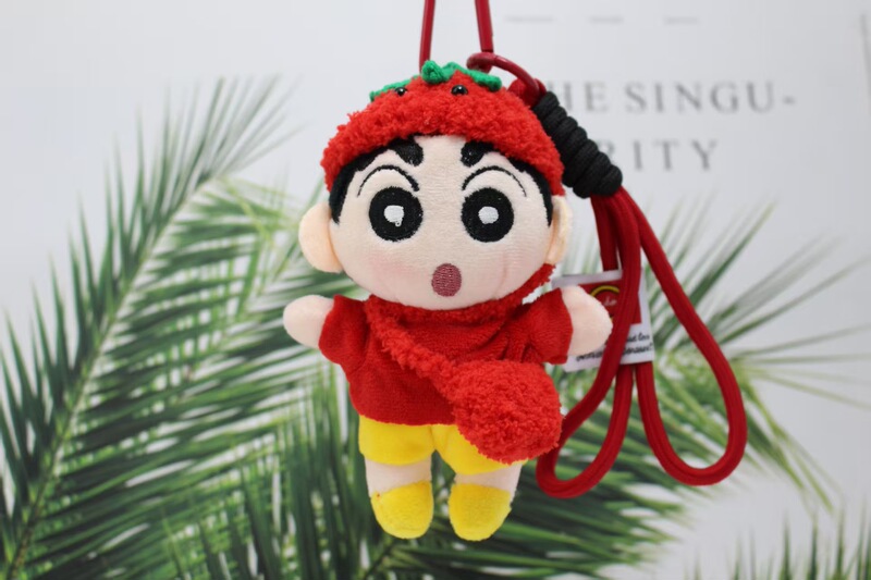 本物の 4inch クレヨンしんちゃんキーホルダーぬいぐるみ小さな人形 10 センチメートルペンダントブティックバッグ小さなペンダント|undefined