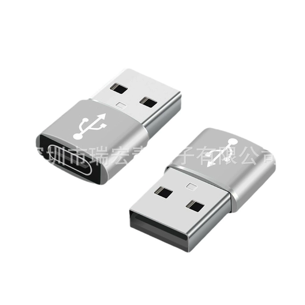 Переходник Type-C (гнездо) на USB (штекер) OTG, конвертер, кабель для передачи данных и зарядки, длина 24 см