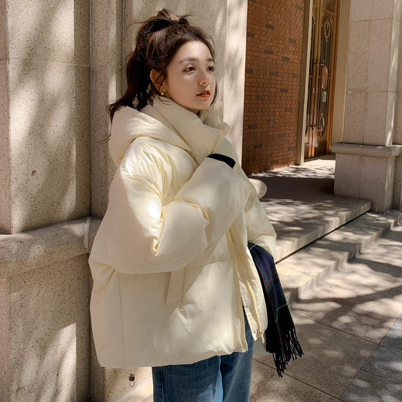 2025年冬季新款韩系小个子设计感羽绒棉服宽松面包服百搭外套女|undefined