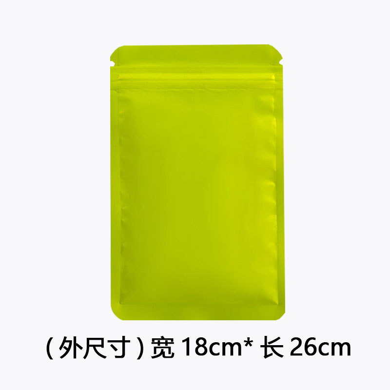 Joyas de color Bolsa ziplock Bolsa ciega Bolsa de papel de aluminio esmerilado Bolsa de hueso opaca aluminizada de doble cara Bolsa de embalaje sellada con alimentos