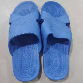 防静电拖鞋SPU塑胶无尘车间黑色工厂用量大专用防水防滑静音洁净