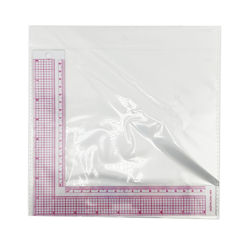 Diseño de impresión de ropa regla especial 5808 escala incorporada tipo L tamaño de regla cuadrada Regla 8 "16cm