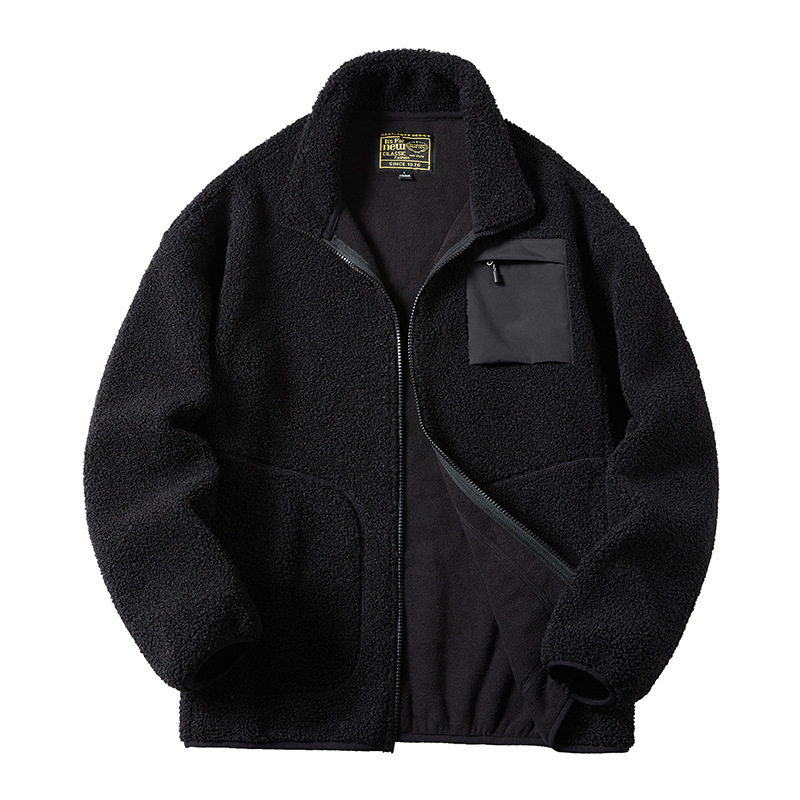 Winter Men's Fleece Jacket, Polar Fleece Long-Sleeve Stand Collar Thickened Fleece Casual Sweatshirt 68J25 Workwear Winter Men's Fleece Jacket, Polar Fleece Long-Sleeve Stand Collar Thickened Fleece Casual Sweatshirt 68J25 Workwear