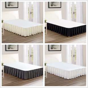 Hotel hotel bedding hotel bed skirt with bed surface hotel bed cover pleated bed skirt factory color size