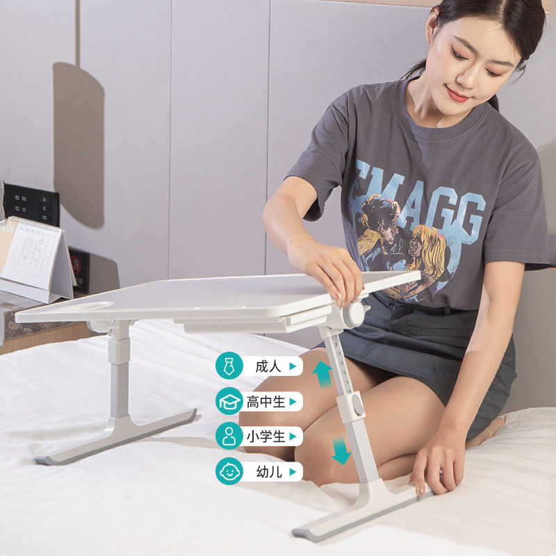 Portable Bed Table, Student Dormitory Study Table, Adjustable and Tiltable Small Table, Gaming Computer Table Portable Bed Table, Student Dormitory Study Table, Adjustable and Tiltable Small Table, Gaming Computer Table