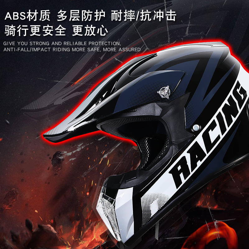 Casco de kart certificado DOT transfronterizo para adultos carreras todoterreno casco completo motocicleta ATV casco completo personalizado