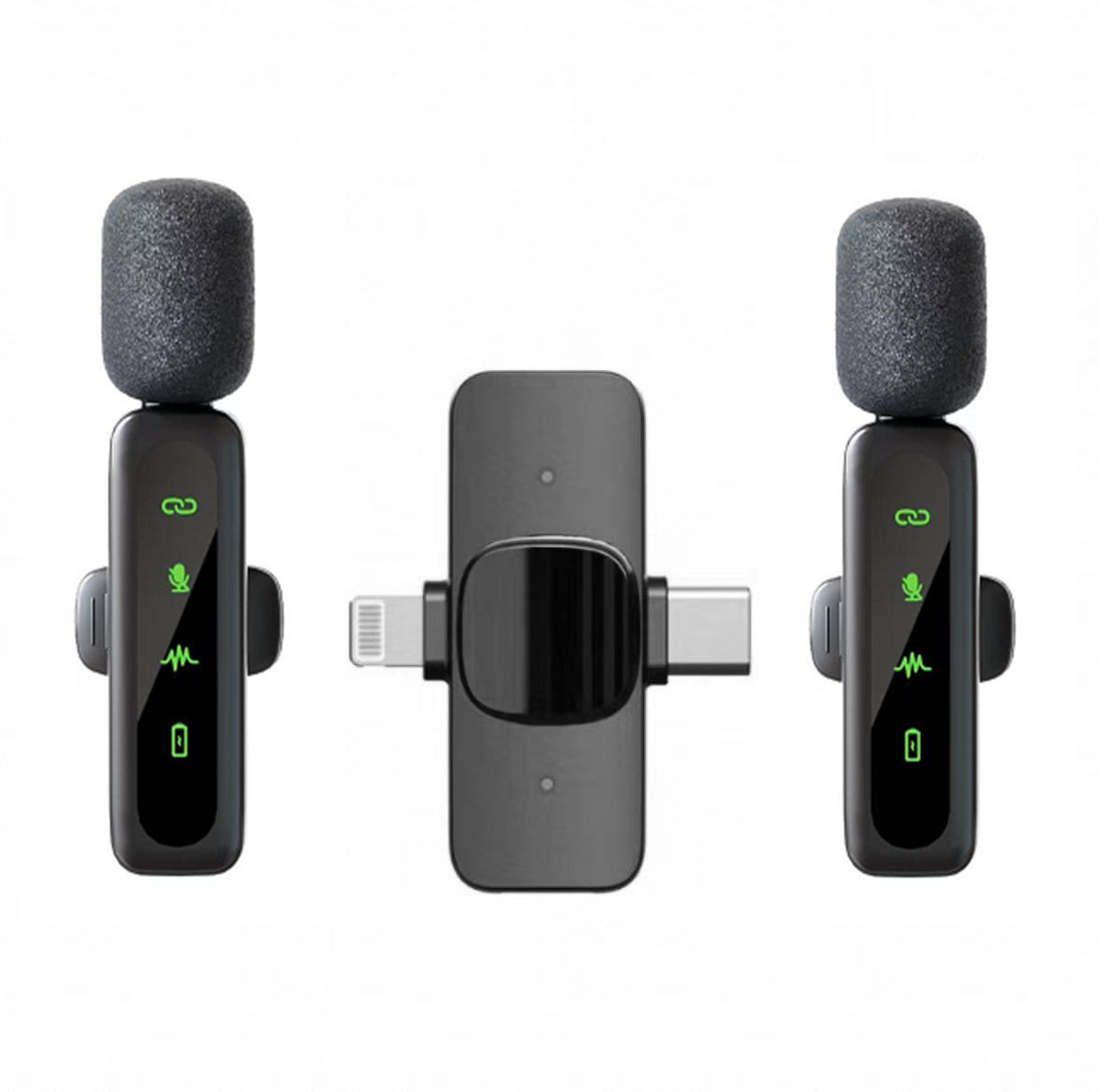 Nuevo micrófono de collar inalámbrico, micrófono L6, micrófono, uno para dos, Bluetooth inteligente, reducción de ruido, clip de collar de reverberación, micrófono