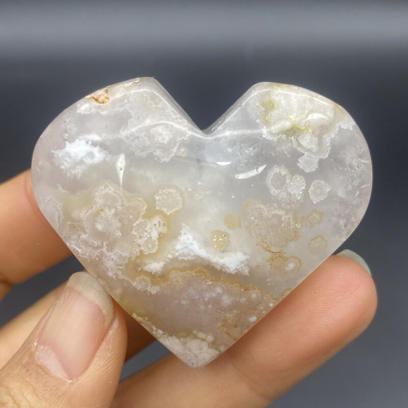 天然玛瑙爱心火苗创意摆件水晶小摆件桌面摆件手工雕刻件装饰 图 1